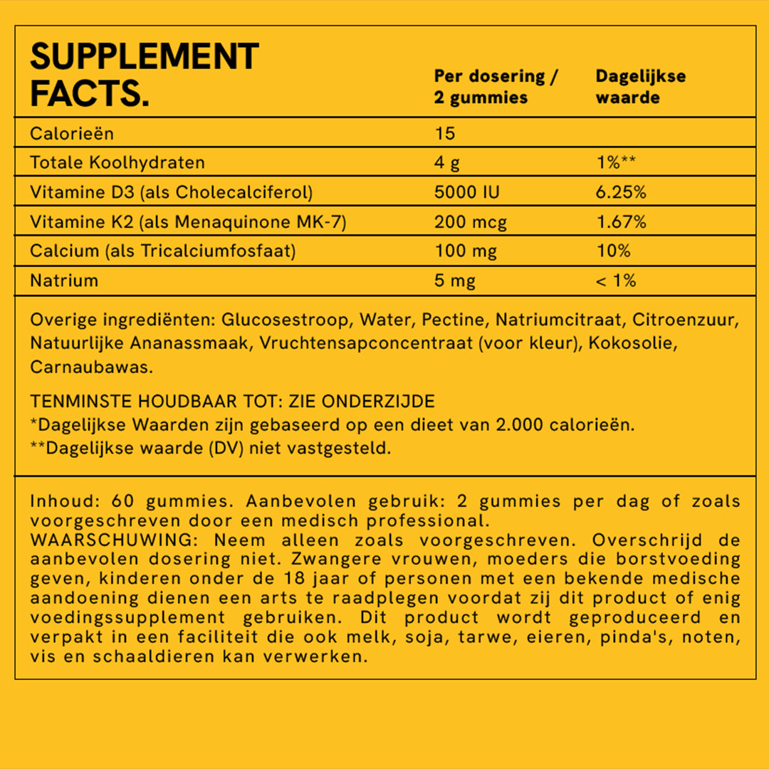 Vitamine D3 + K2 Gummies
