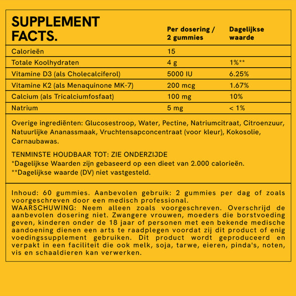 Vitamine D3 + K2 Gummies